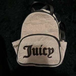 Juicy Couture Quilted Black and Cream Backpack